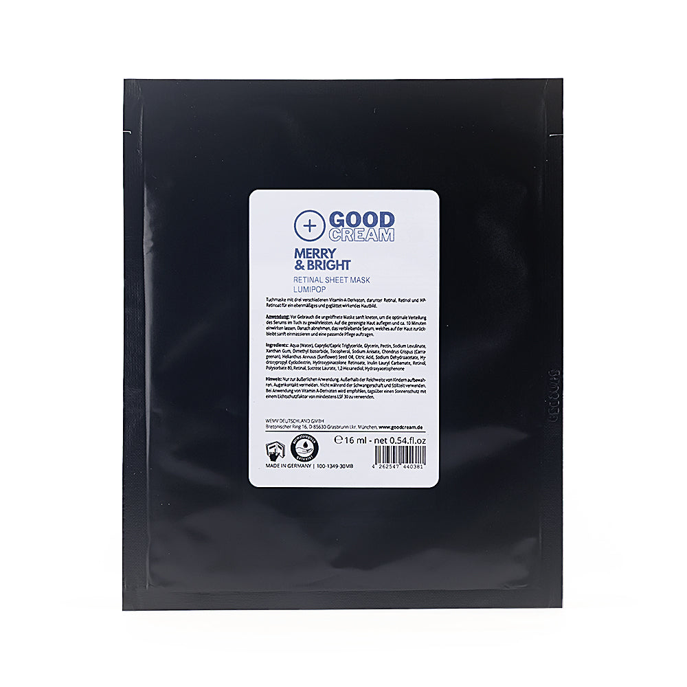Merry & Bright Retinal Sheet Mask Radiance LumiPop